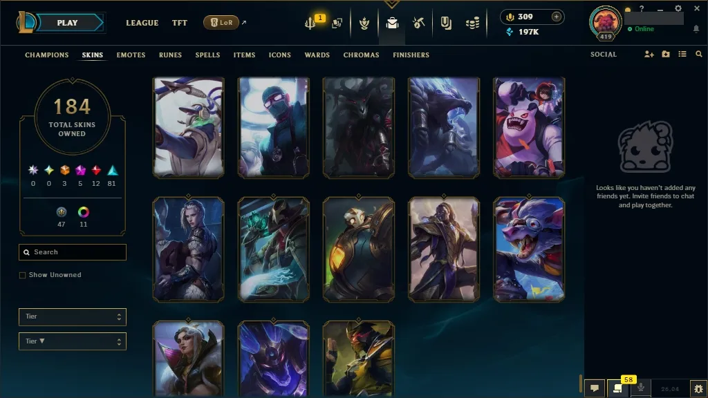 [🇪🇺 EUW] 🥧🩳 +744k Udyr Top Main 👘🔥 ASHEN KNIGHT PYKE 😀🥋 HEXTECH SWAIN 🐯🏄 PRESTIGE PROJECT IRELIA 🥔🍏 ELEMENTALIST LUX 🌮🗡️ DJ SONA 😄🦅 ALL Champions 🧘🌋 184 Skins 🧜👘 Level 419 🧥🥪 197316 BE 🍉🚘 309 RP 🌙🐗 Fast Delivery 🚔👕 LoL Acc