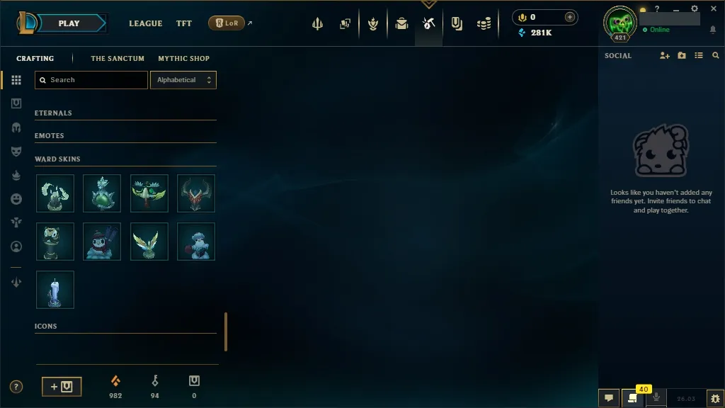 [NA] 欄 ALL Champions 易 67 Skins ✨ Level 421 ️ 281554 BE   Delivery in Minutes | League Account with Skins