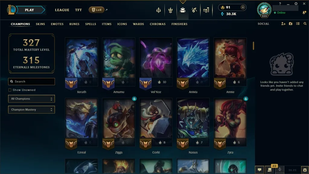 [EUW] ✔️ 172 Champions  137 Skins ✨ Level 235 ⭐ 30387 BE  91 RP   Delivery in Minutes | Ranked LoL Account