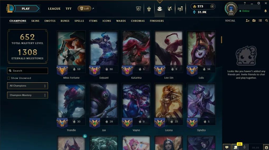EUW💎 All Champs ✅  Level 488  🎨 233 Skins 💙 21K BE | 💎 273 RP | 🧙‍♂️ 49 Wards | 🌈 58 Chromas | 🔐 Full Access 🔥