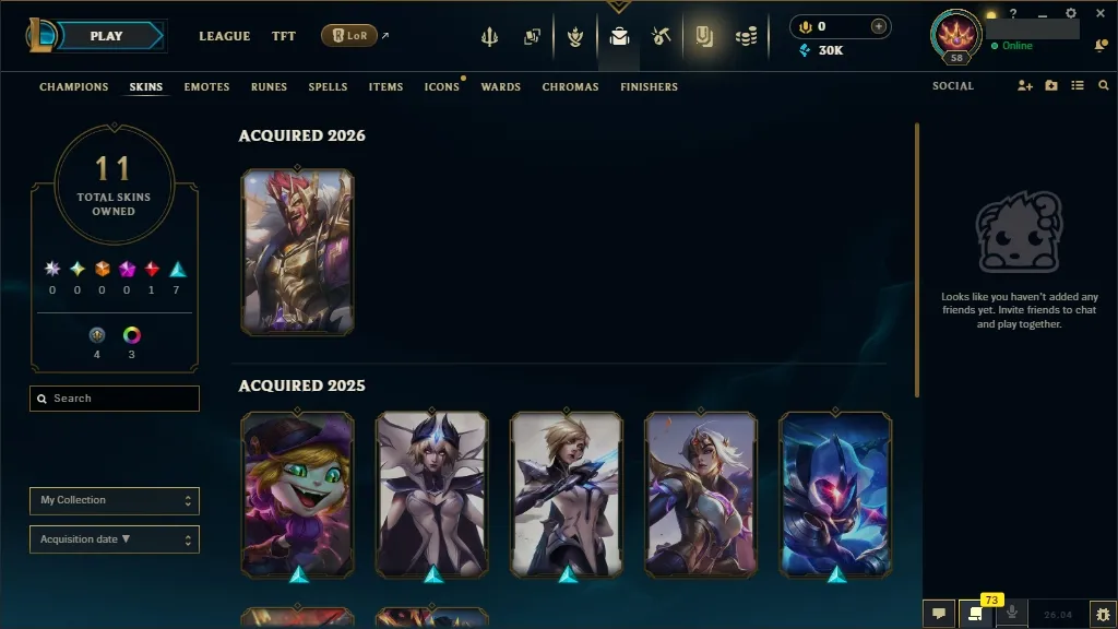 [🇺🇸 NA] 🌸☀️ INKSHADOW PYKE 👑🌟 DAWNBRINGER MORGANA 🌌🌺 PROJECT ZED 🍭🐺 VICTORIOUS DRAVEN/FIORA 💿🗡️ 116 Champions 🥏🍒 11 Skins 🪐🐉 Level 58 🍉🔥 30034 BE 🎐⚔️ Delivery in Minutes 🍭🌙 League of Legends Account