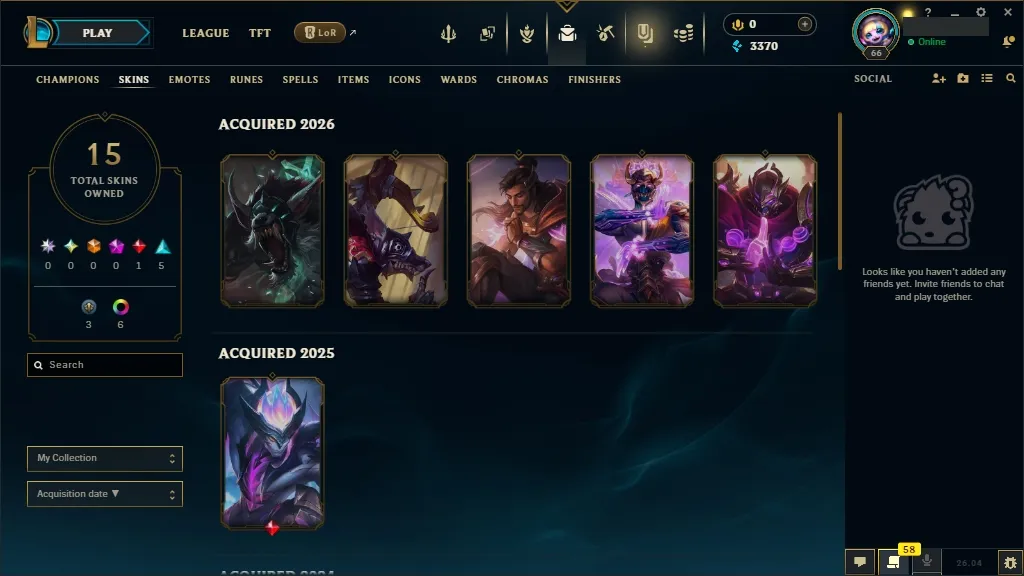 [EUW] 🎇 WORLDS RENEKTON 2023  🎭 Primordian Aatrox 🆗 89 Champions 🔥 15 Skins ✨ Level 66 ⭐ 3370 BE 🔵 ⚡ Fast Delivery | League of Legends Account