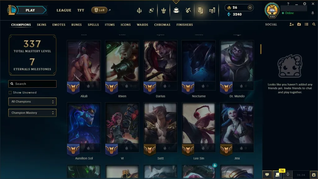 [🇪🇺 EUW] ⭐🌈 +380K MAIN AATROX 🎃🕹️ PRIMORDIAN / PRESTIGE BLOOD MOON AATROX 🍭👑 PRESTIGE ETERNAL ASPECT ZOE 🐸🏆 RISEN LEGEND LEBLANC/VAYNE 🐸🎐 148 Champions 🐸🪐 83 Skins 🌺⚡ Level 153 🧧📀 3240 BE 🌺🧧 26 RP 🌸🌈 Fast Delivery 🧿🎭 LoL Acc