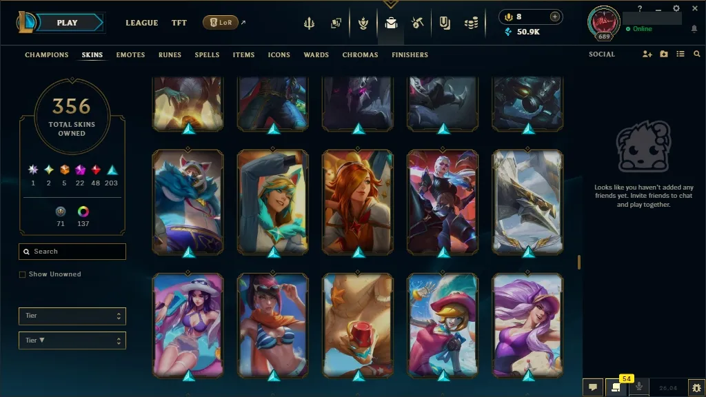 🚨 [EUW] ⚜ ULTRA RARE LoL Account 🔥 ALL Arcane 💎 + T1 Worlds 2023/24 🏆 + ✨ Spirit Blossom🏆 356 Premium Skins 😎 ALL Champs 🔼 Lvl 689 🔵 +50K BE 🏁 Instant Delivery