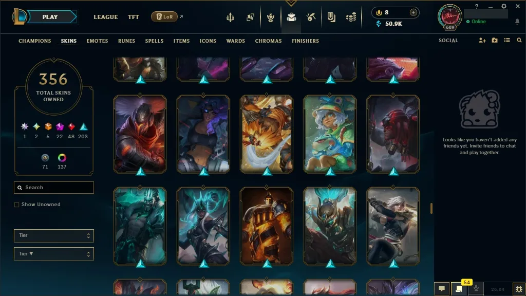 🚨 [EUW] ⚜ ULTRA RARE LoL Account 🔥 ALL Arcane 💎 + T1 Worlds 2023/24 🏆 + ✨ Spirit Blossom🏆 356 Premium Skins 😎 ALL Champs 🔼 Lvl 689 🔵 +50K BE 🏁 Instant Delivery