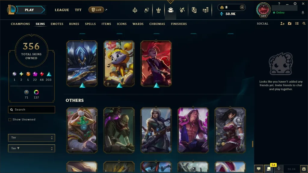 🚨 [EUW] ⚜ ULTRA RARE LoL Account 🔥 ALL Arcane 💎 + T1 Worlds 2023/24 🏆 + ✨ Spirit Blossom🏆 356 Premium Skins 😎 ALL Champs 🔼 Lvl 689 🔵 +50K BE 🏁 Instant Delivery