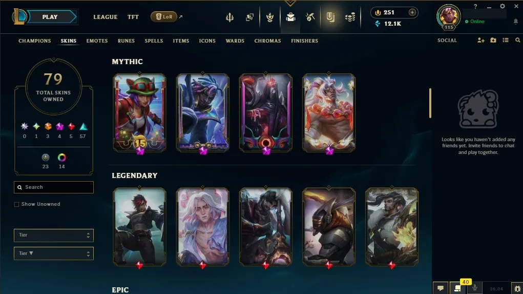 [🇺🇸 NA] 🐼🎭 ARCANE FRACTURED JINX 🌺🎑 ALL ARCANE SKINS 🎐⚔️ KABOOOOOM! FINISHER 🍋🧊 BREAKOUT TRUE DAMAGE EKKO 🌺💥 DARK COSMIC ERASURE JHIN 🎃🔥 127 Champions 🌌🦊 79 Skins 🛸💰 Level 115 🏹🍋 12141 BE 🍋🎑 251 RP 🏹🛡️ Delivery in Minutes 🍀🪐 LoL Acc