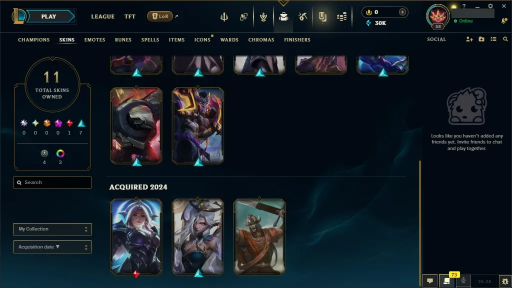 [🇺🇸 NA] 🌸☀️ INKSHADOW PYKE 👑🌟 DAWNBRINGER MORGANA 🌌🌺 PROJECT ZED 🍭🐺 VICTORIOUS DRAVEN/FIORA 💿🗡️ 116 Champions 🥏🍒 11 Skins 🪐🐉 Level 58 🍉🔥 30034 BE 🎐⚔️ Delivery in Minutes 🍭🌙 League of Legends Account