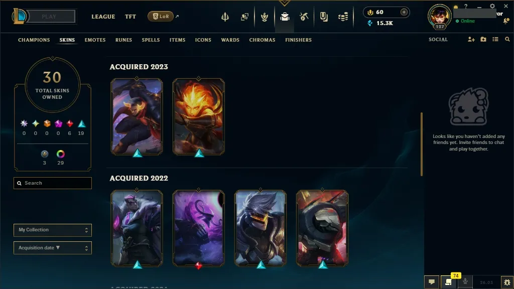 [Transferable][TR] ✅ Arcane Survivor Jayce ☑  70 Champions 👑 30 Skins 🎁 Level 127 🏅 15350 BE 🌀 60 RP 💰 🚀 Instant Delivery | Ranked LoL Account