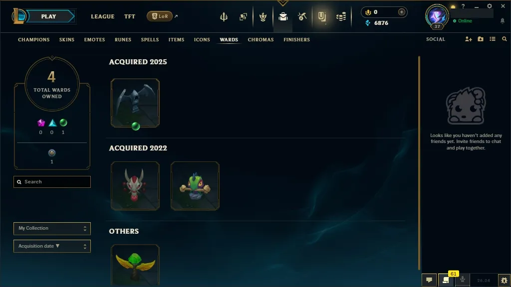 💎 Plat IV [NA] ✅ 42 Champions 🧠 7 Skins 💅 Level 37 🎖️ 6876 BE 💎 🚀 Fast Delivery | League Account with Skins