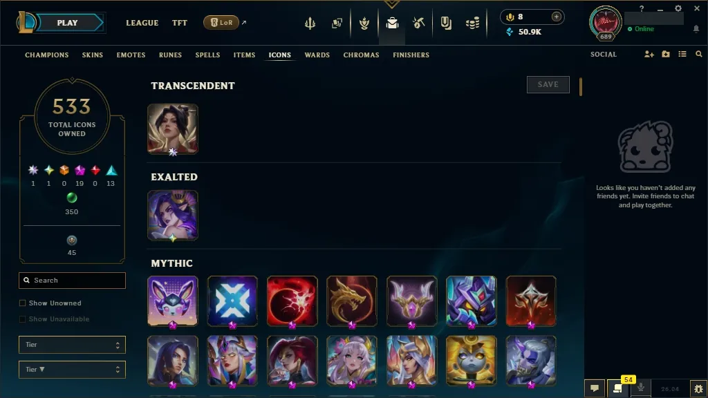 🚨 [EUW] ⚜ ULTRA RARE LoL Account 🔥 ALL Arcane 💎 + T1 Worlds 2023/24 🏆 + ✨ Spirit Blossom🏆 356 Premium Skins 😎 ALL Champs 🔼 Lvl 689 🔵 +50K BE 🏁 Instant Delivery