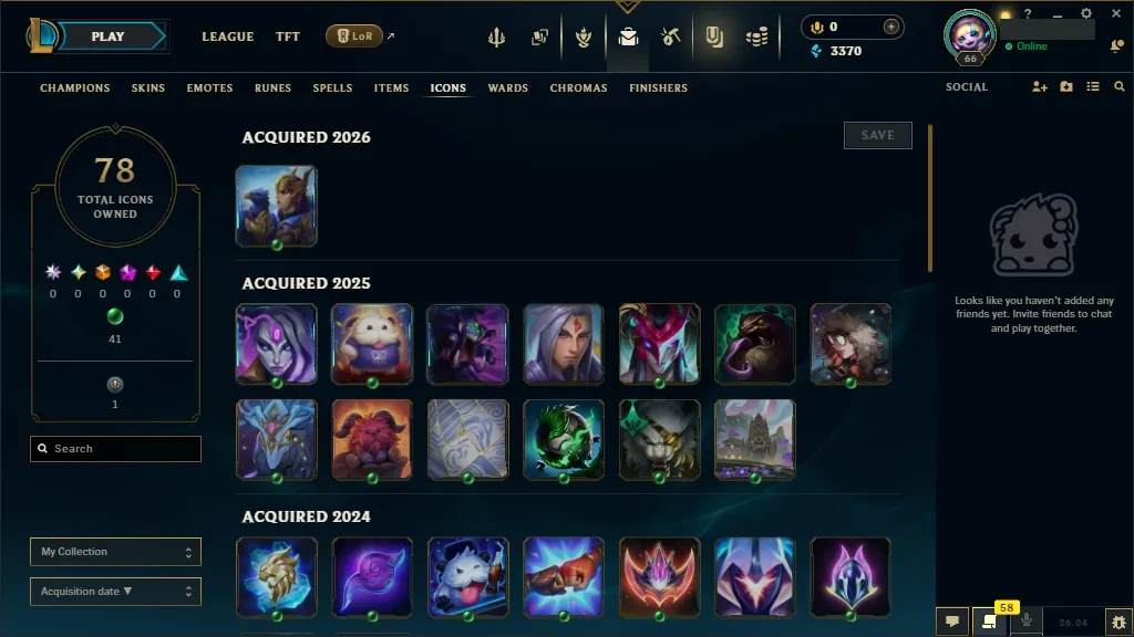 [EUW] 🎇 WORLDS RENEKTON 2023  🎭 Primordian Aatrox 🆗 89 Champions 🔥 15 Skins ✨ Level 66 ⭐ 3370 BE 🔵 ⚡ Fast Delivery | League of Legends Account