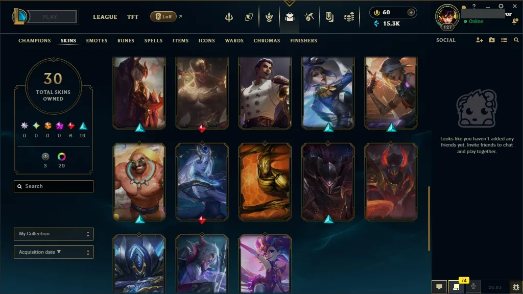 [Transferable][TR] ✅ Arcane Survivor Jayce ☑  70 Champions 👑 30 Skins 🎁 Level 127 🏅 15350 BE 🌀 60 RP 💰 🚀 Instant Delivery | Ranked LoL Account