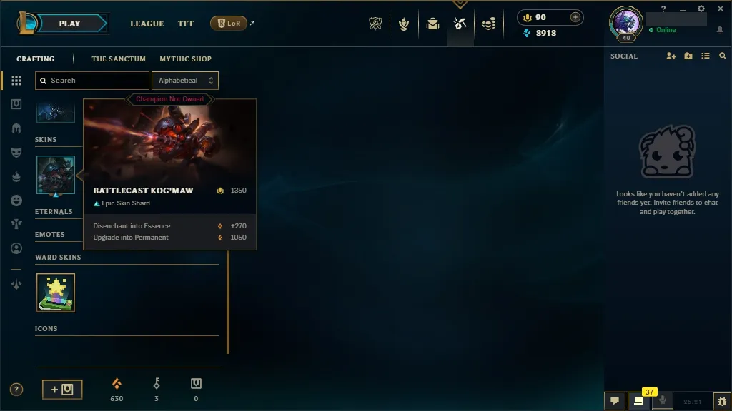 💎EUW 👑Champions:42 🤩 Skins: 7 ⚡ LV: 40 ♾️ Lifetime Ownership 📧 Full Email Access 👑 High Quality Riot Account