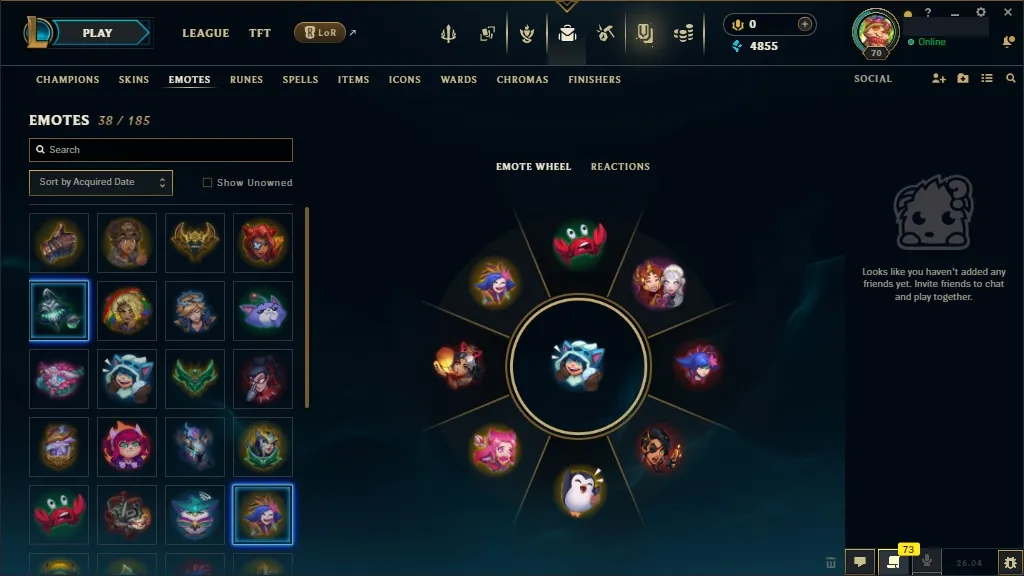[EUW] Main Draven 🆗 61 Champions 🧠 26 Skins 🙌 Level 70 ⭐ 4855 BE 🔵 🚀 Fast Delivery | Ranked LoL Account