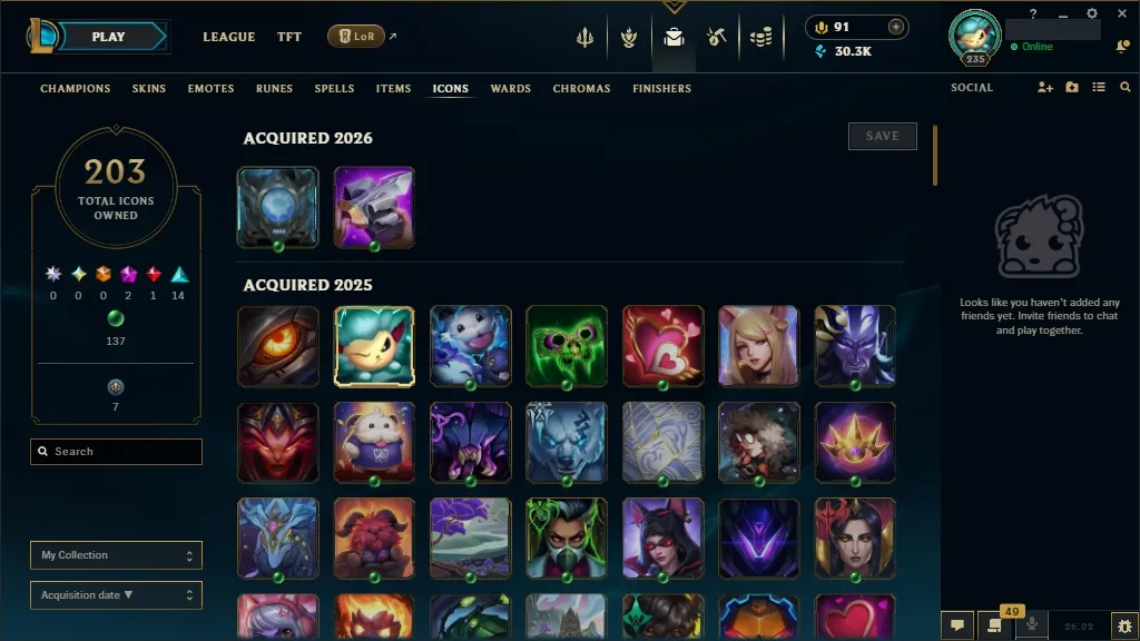 [EUW] ✔️ 172 Champions  137 Skins ✨ Level 235 ⭐ 30387 BE  91 RP   Delivery in Minutes | Ranked LoL Account