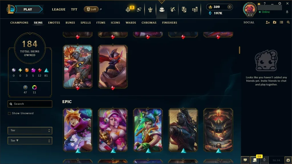 [🇪🇺 EUW] 🥧🩳 +744k Udyr Top Main 👘🔥 ASHEN KNIGHT PYKE 😀🥋 HEXTECH SWAIN 🐯🏄 PRESTIGE PROJECT IRELIA 🥔🍏 ELEMENTALIST LUX 🌮🗡️ DJ SONA 😄🦅 ALL Champions 🧘🌋 184 Skins 🧜👘 Level 419 🧥🥪 197316 BE 🍉🚘 309 RP 🌙🐗 Fast Delivery 🚔👕 LoL Acc