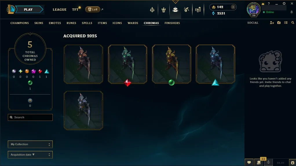 [NA] ✅ 52 Champions  7 Skins  Level 36  2531 BE  142 RP  Free Fast Delivery