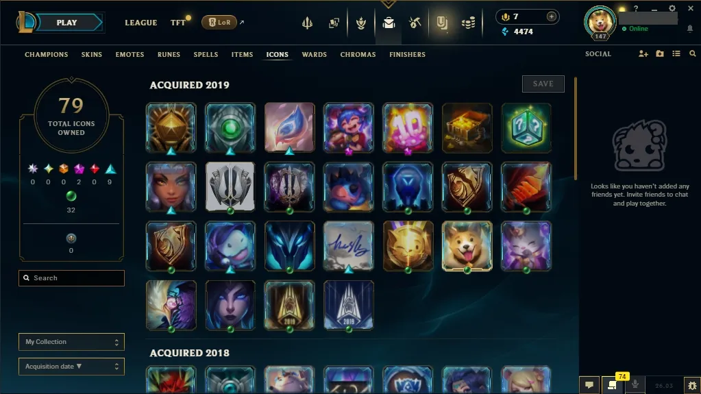 [NA] Support e-girl Account ✔️ 93 Champions ⚔️ 51 Skins 🙌 Level 147 🔼 4474 BE 🔵 7 RP 💰 🚀 Fast Delivery | Ranked LoL Account