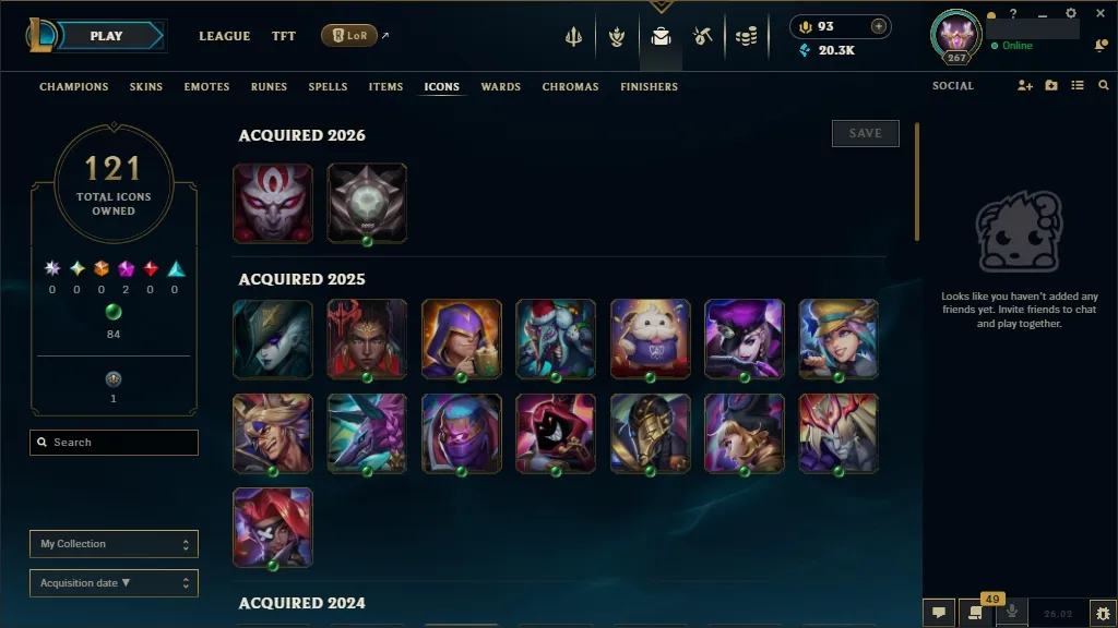 [EUW] ✅ 139 Champions  82 Skins  Level 267  20355 BE  93 RP  ⚡ Delivery in Minutes | League of Legends Account