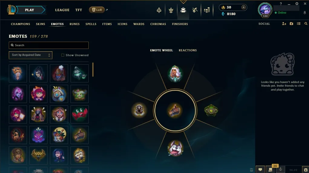 [NA]  All Champions  70 Skins  Level 188 ️ 8180 BE  30 RP   Quick Delivery | Ranked LoL Account