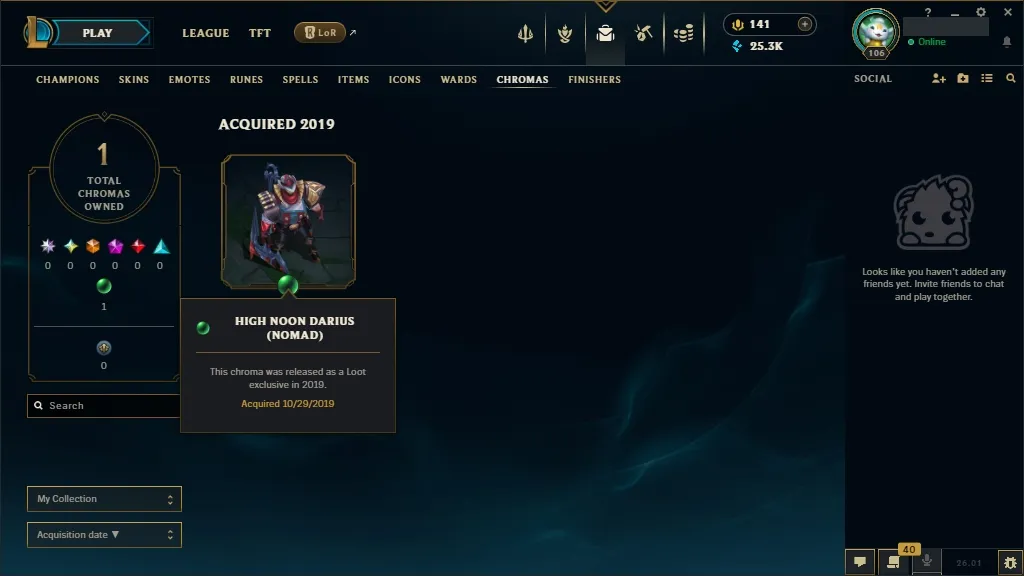 [EUW]⚜ 111 Champions  49 Skins ⭐ Level 106  25396 BE ⚡ Free Fast Delivery