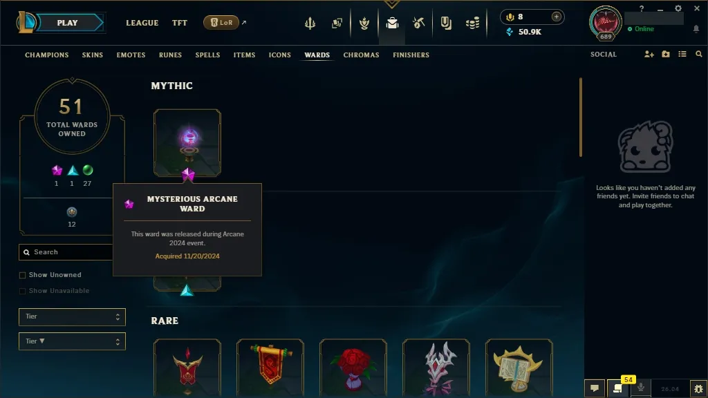 🚨 [EUW] ⚜ ULTRA RARE LoL Account 🔥 ALL Arcane 💎 + T1 Worlds 2023/24 🏆 + ✨ Spirit Blossom🏆 356 Premium Skins 😎 ALL Champs 🔼 Lvl 689 🔵 +50K BE 🏁 Instant Delivery
