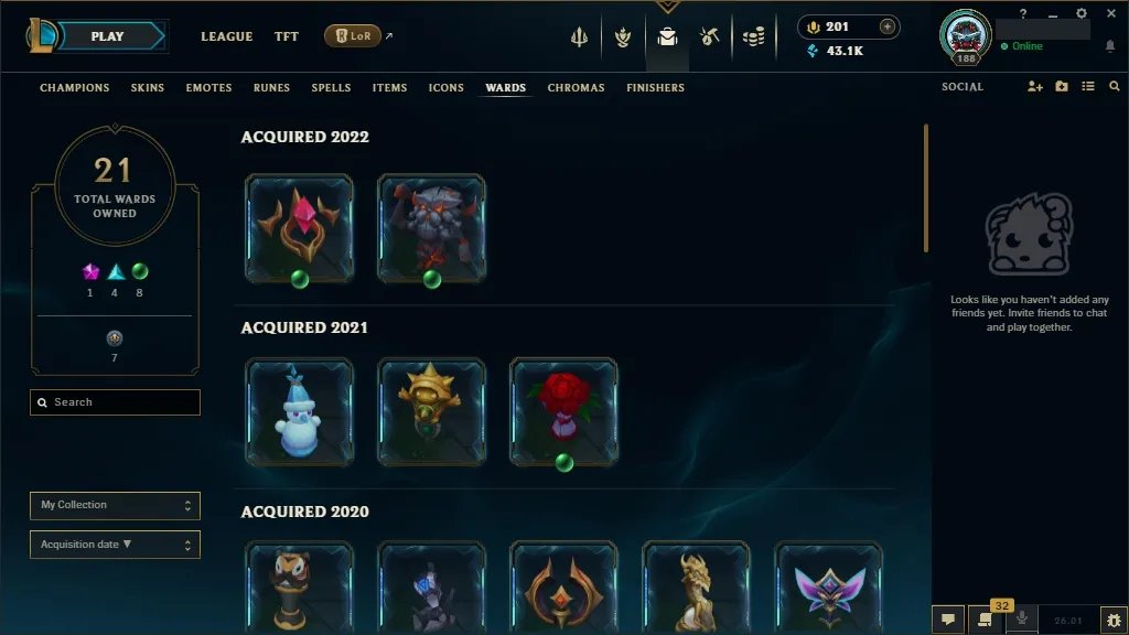 [EUW]  All Champions 鸞 156 Skins ⚡ Level 188  43135 BE  Free Fast Delivery