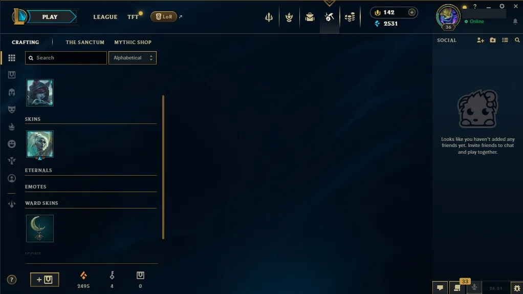 [NA] ✅ 52 Champions  7 Skins  Level 36  2531 BE  142 RP  Free Fast Delivery