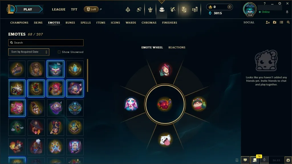 [EUW] ☑️ 97 Champions ⚔️ 35 Skins  Level 164 ⭐ 3015 BE   Free Delivery | LoL Account for Sale