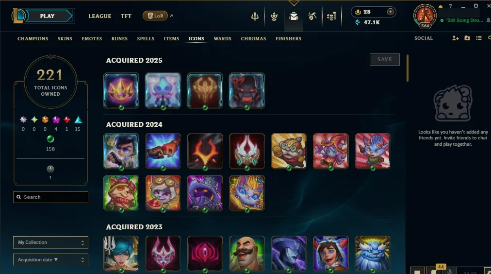[EUW]  105 Champions  78 Skins  Level 364  47121 BE  28 RP   Quick Delivery | Ranked LoL Account
