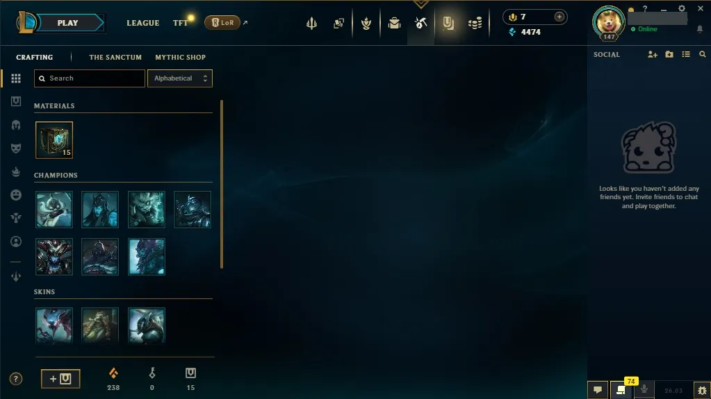 [NA] Support e-girl Account ✔️ 93 Champions ⚔️ 51 Skins 🙌 Level 147 🔼 4474 BE 🔵 7 RP 💰 🚀 Fast Delivery | Ranked LoL Account