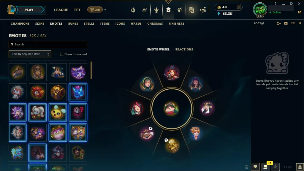 [EUW]  ALL Champions ️ 39 Skins  Level 347  63313 BE  40 RP   Delivery in Minutes | LoL Account for Sale