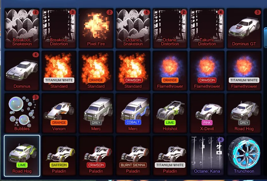 STOCK441 //Fennec, Titanium White Standard Boost, 82 Cars, 48 Black Market, Painted Paladin, Zippy, Lobo, Pulsus, Extensive Wheels