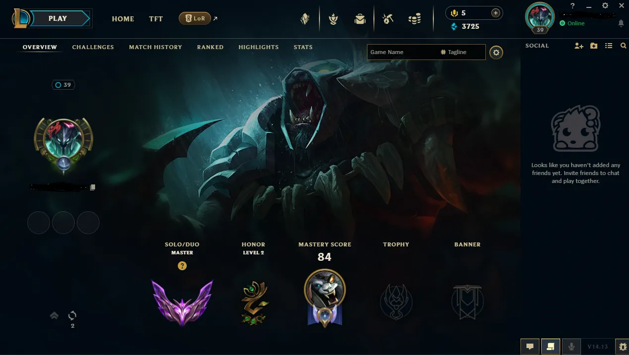 EUW Master I 63% WR  ⭐ Handleveled 39 lvl✅️ Unverified Email✔️ Changeable ID✈️ Instant Delivery