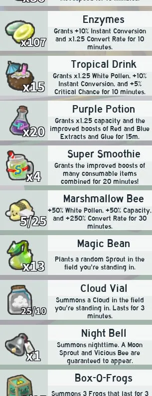 RBL3018 Bee Swarm Simulator Account 40 Bees Sprinkler Builder Gumdrops Coconut Clogs Stinger Micro Converter Honeysuckle Hasty Bee Enzymes (G)