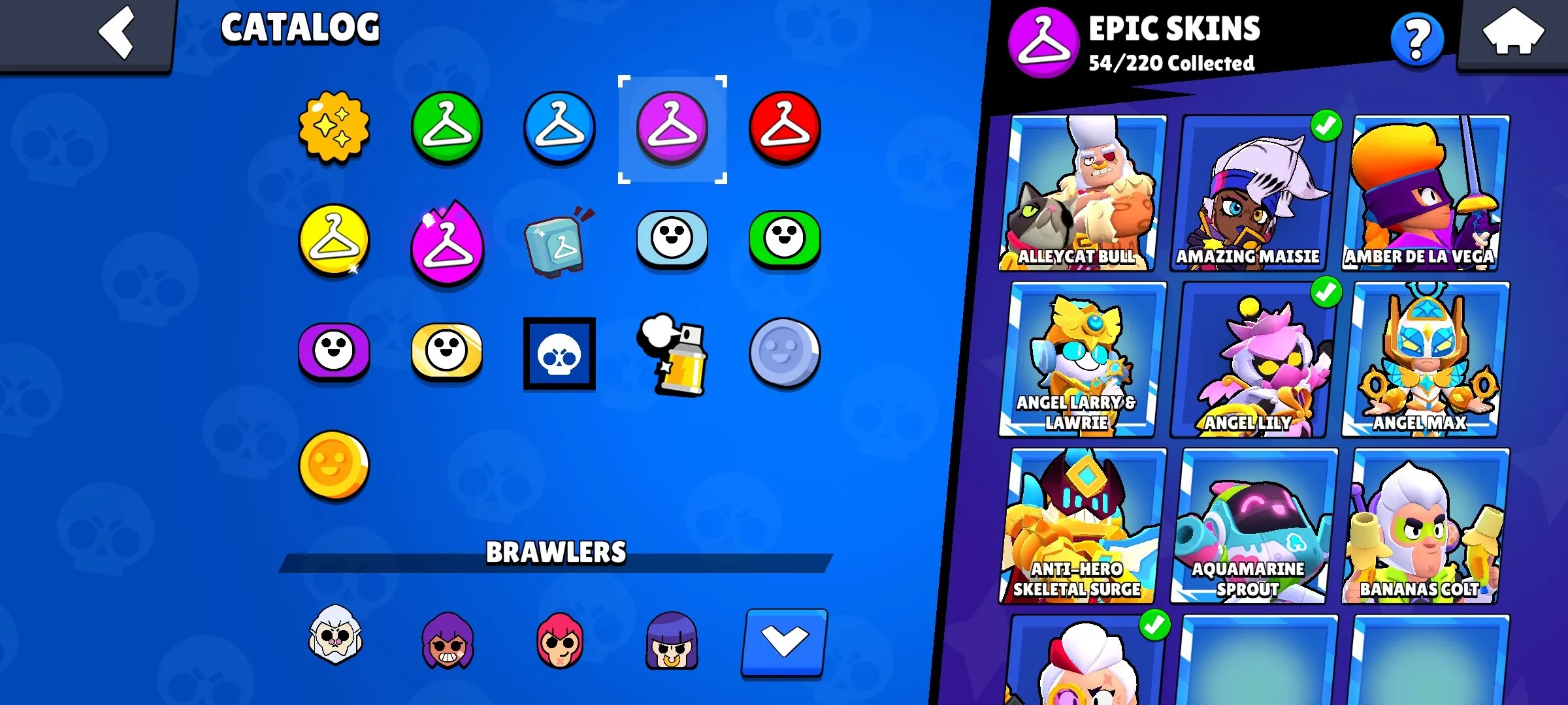 BS1929 1 BP 72014 Trophies 93/97 Brawlers 215 Skins Antivirus 8-Bit Dark Mecha Mortis Evil Queen Pam Frost Queen Amber Gold Mecha Bo Godzilla 