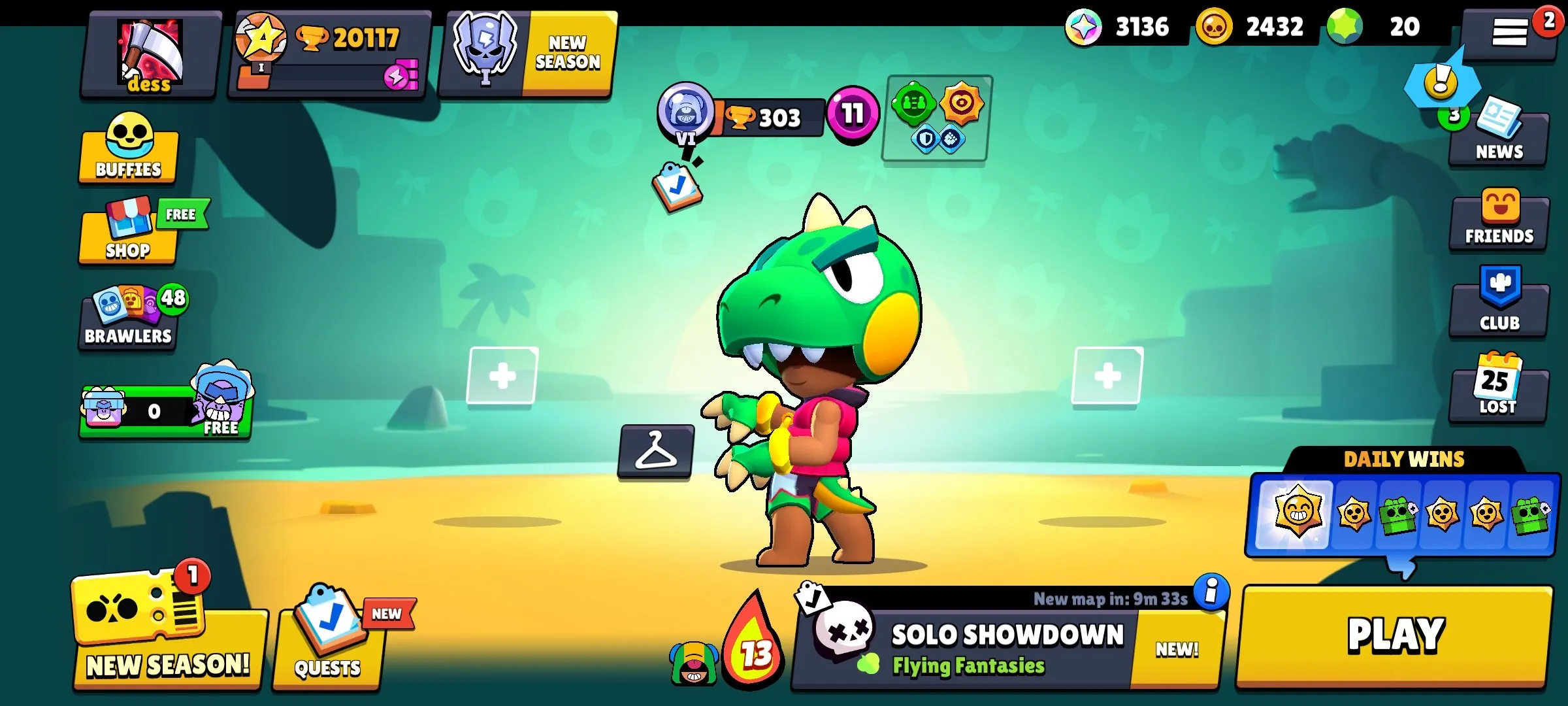 BS1934 High value skins 20117 trophies 59 brawlers 94 skins Godzilla Buzz Mecha Lotus Piper Mecha Petal Piper Mecha Rose Piper 