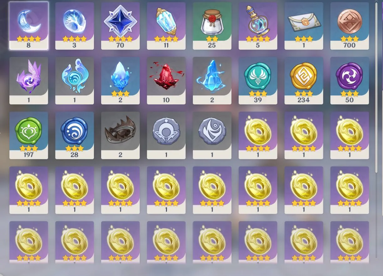 GI1326 Xiao Tartaglia Zhongli Furina Xianyun + Polar Star Aquila Favonia Skyward Atlas AR56