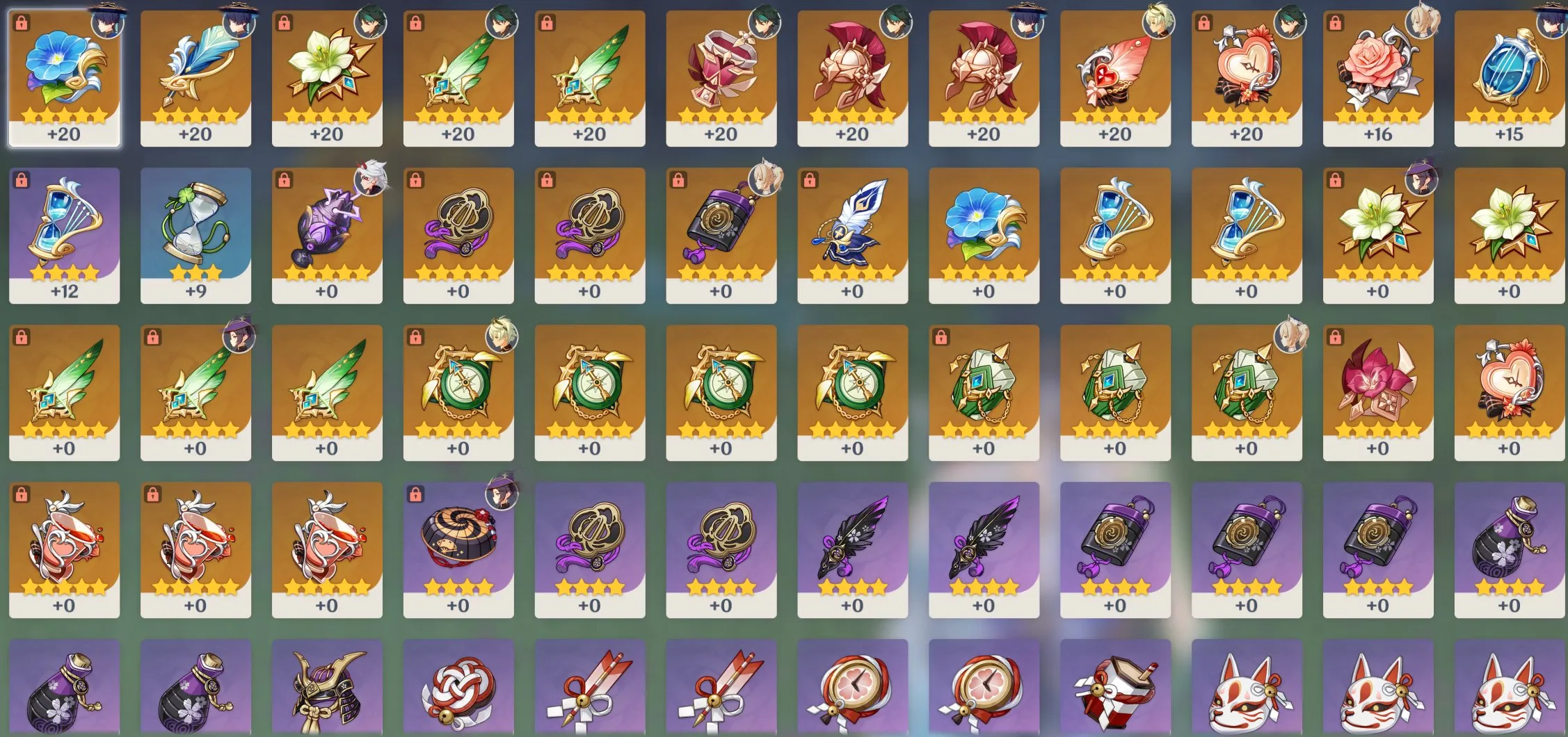 GI1112 Xiao Jade Kite Wanderer Itto Ke Qing Jinn strong artifacts many fragile resin and resources Lumine AR47 6 legendary (G)