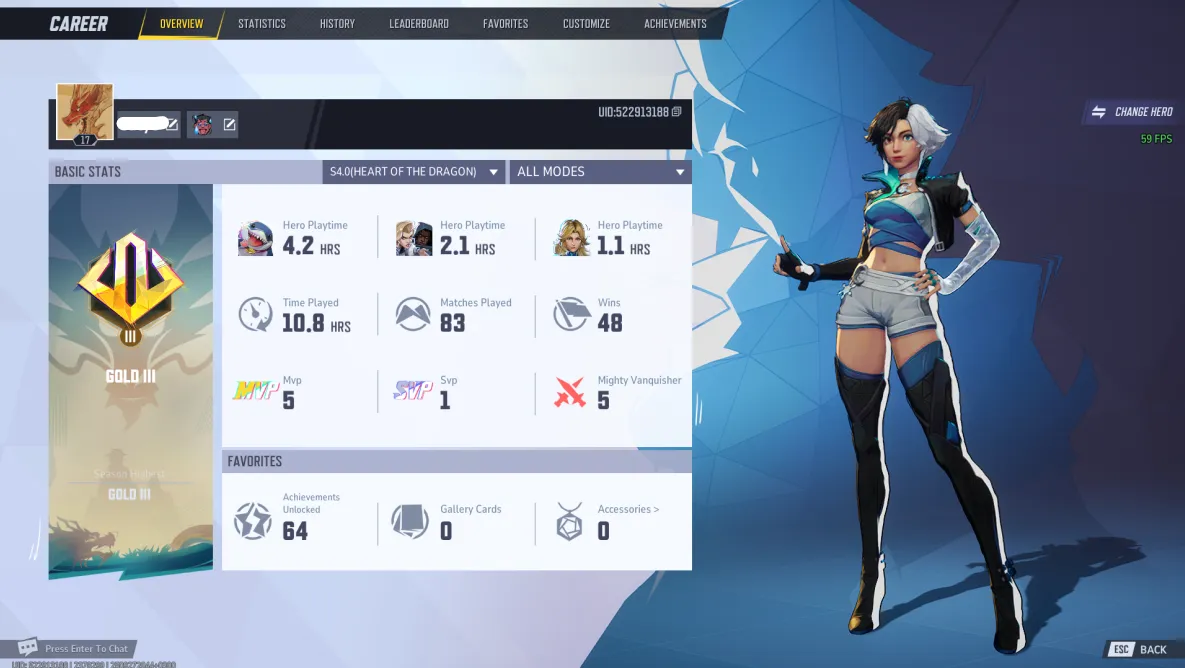 ⚡【 Steam 】Global Region ∙ Season 4 ⭐ Gold 3 🔷 850 Unites ✅ Handmade | Full Access 🚚 Instant Delivery