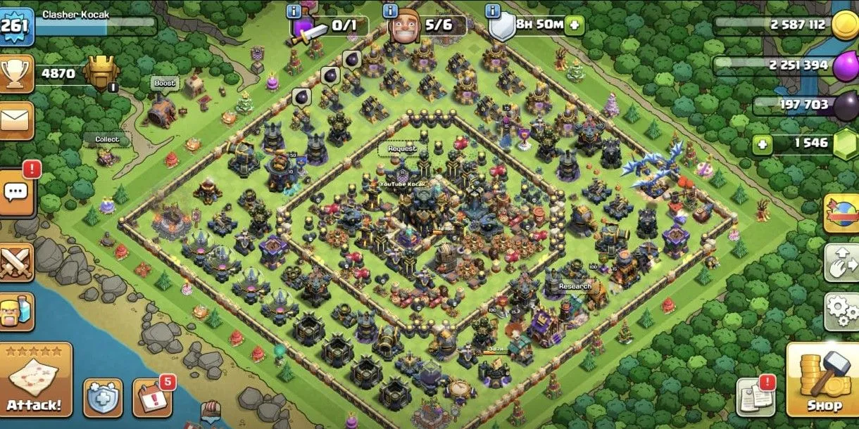 COC543 TH17 ALLMAXED DEFENSE AND HERO MAXED EQUIPMENT GACOR 4870 TROPHIES (G)