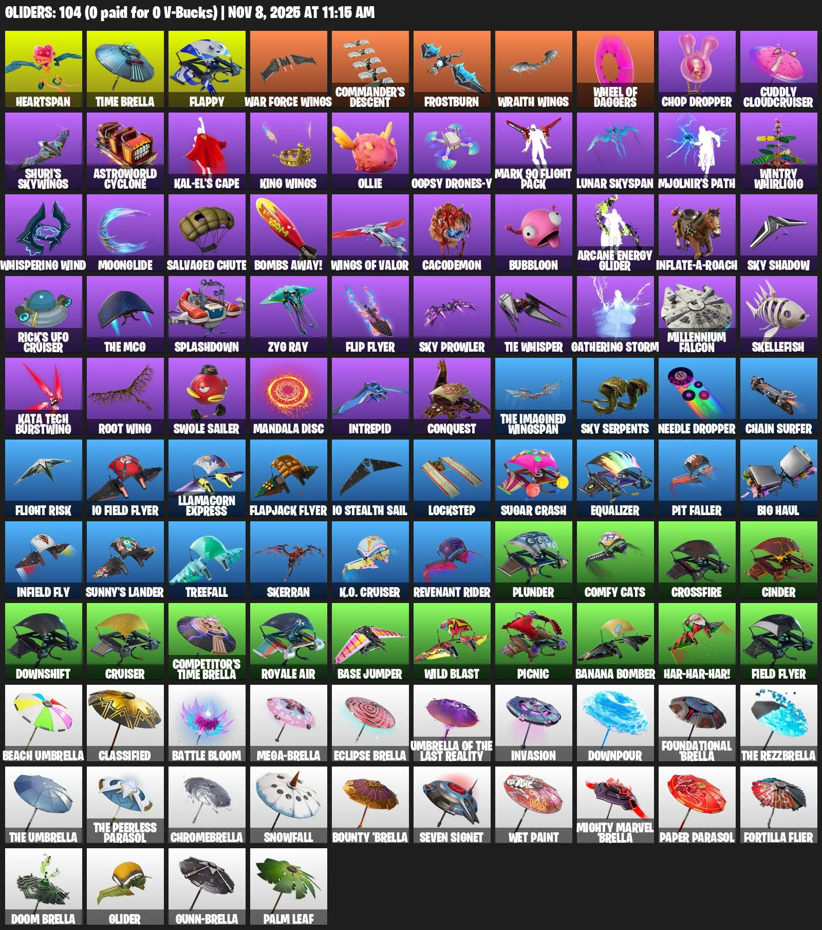 F985 Blue Knights, Take The L, Rare Skins, Full Access, 85 Skins