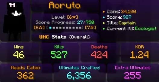 MC40 // MVP++ 216 LVL 274 BedWars Star 6 UHC Star