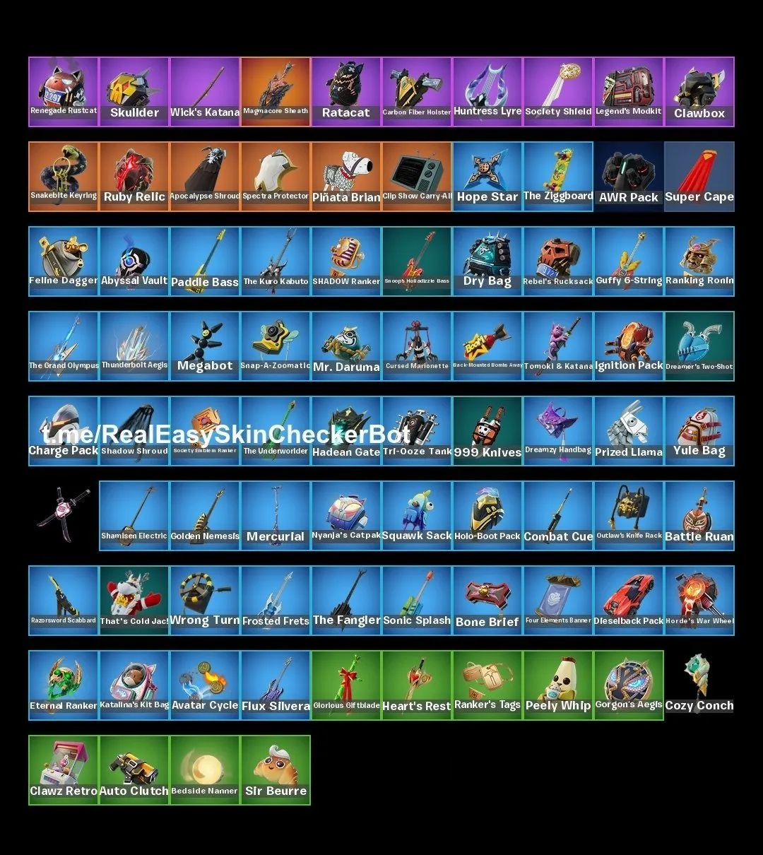 F1210 55 Skins | Includes Inferno (Season 8), Solid Snake, Peter Griffin, Medusa, Korra, Wavebreaker, Hope, Aphrodite, Yulejacket & More