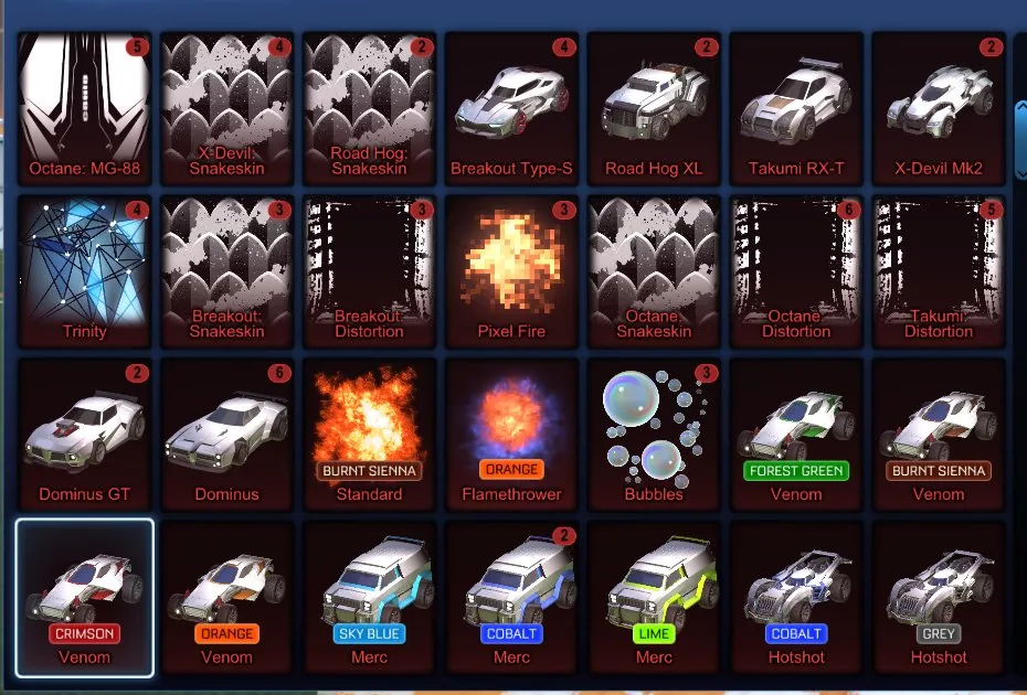 STOCK586 //Fennec, Fire God, Dueling Dragons, Poly Pop, 49 Black Markets, 106 Cars