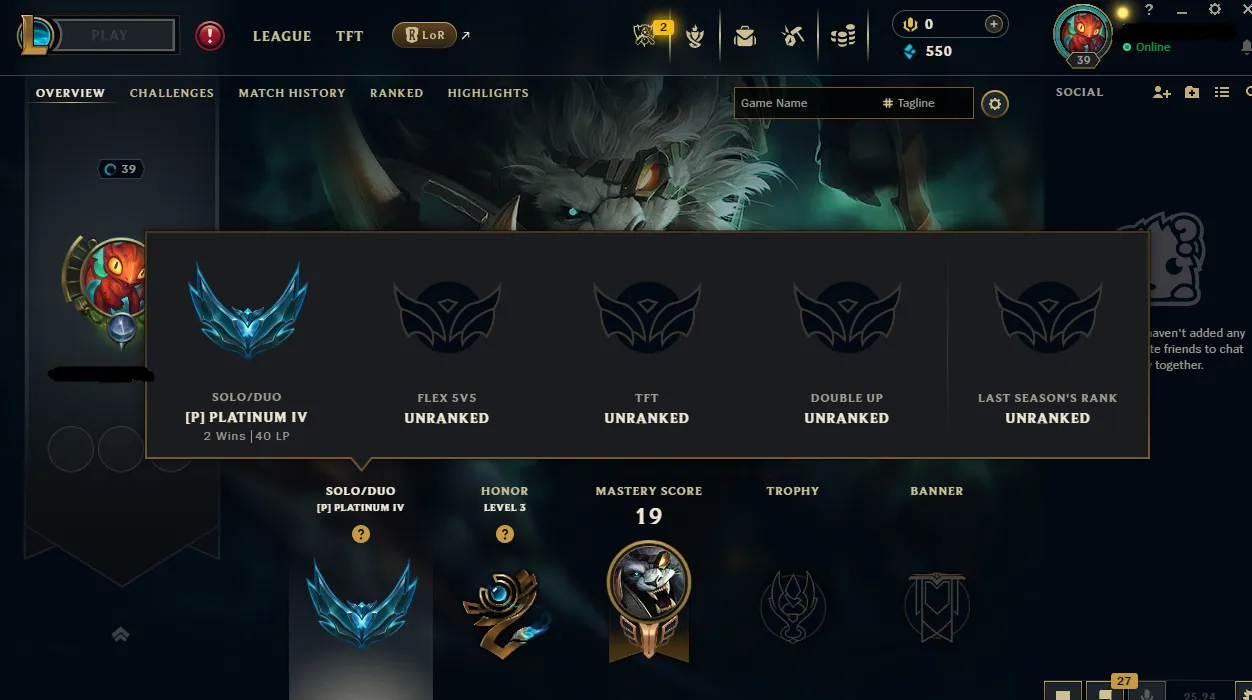 šćEUNEćPlatinum 4 ā”100% WR šÆHighest MMR ā
Full Access