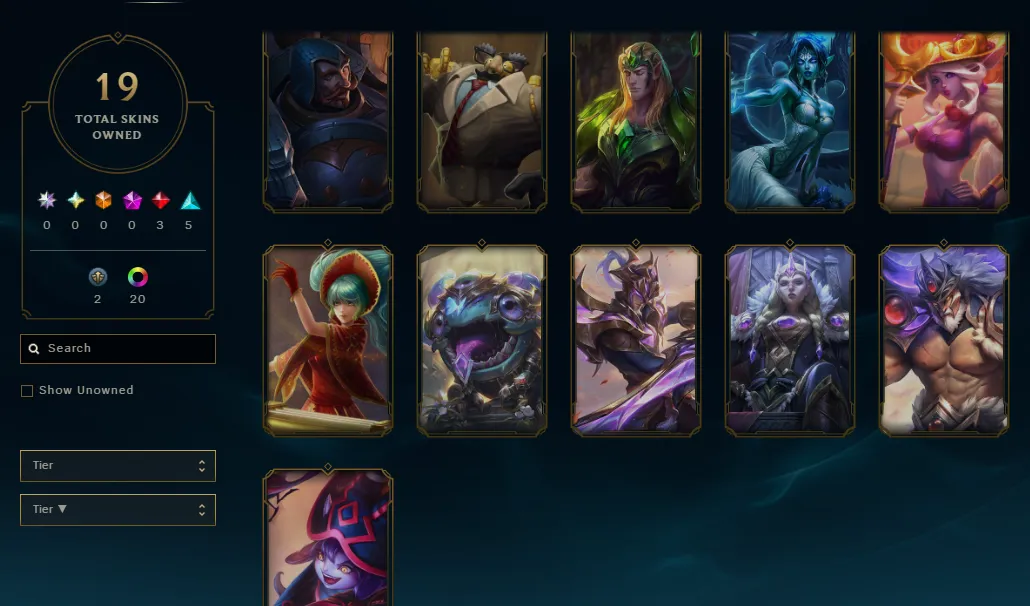 💎【EUNE】PLATINUM 1 ⚡19 Skin ✅45 Champ 📧Full Access