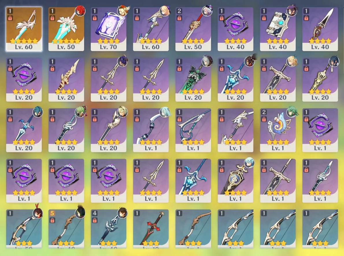 GI1391 AR45 starter account with Klee, Baizhu, Zhongli, Diluc C1, Tighnari, Mona, Qiqi, Jean 