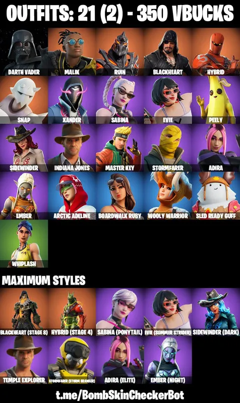 21 Skins |PC/PSN/XBOX| Darth Vader | Malik | Hybrid | Blackheart (Stage ...